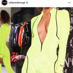 Milano Di Rouge Neon Green Jumpsuit